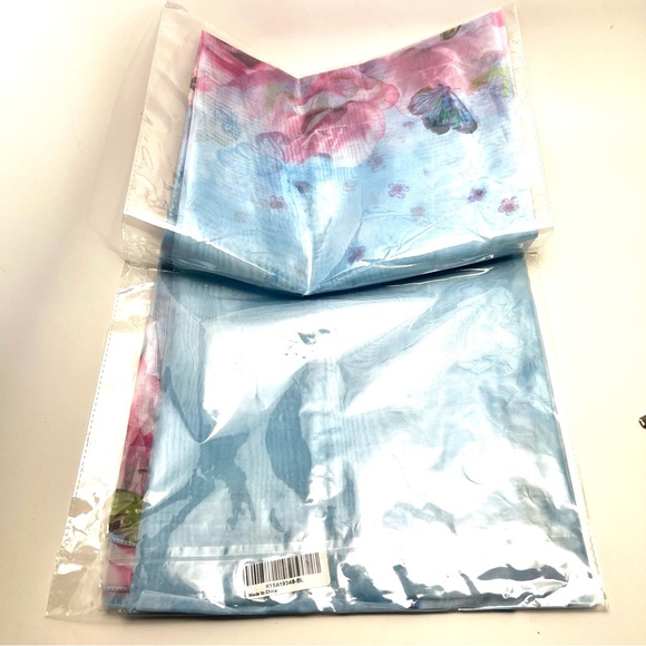 NWT 🌸SUMMER PRINT SILK SCARF OVERSIZED CHIFFON WRAP SAGONG PAREO BEACH COVER - Picture 11 of 11